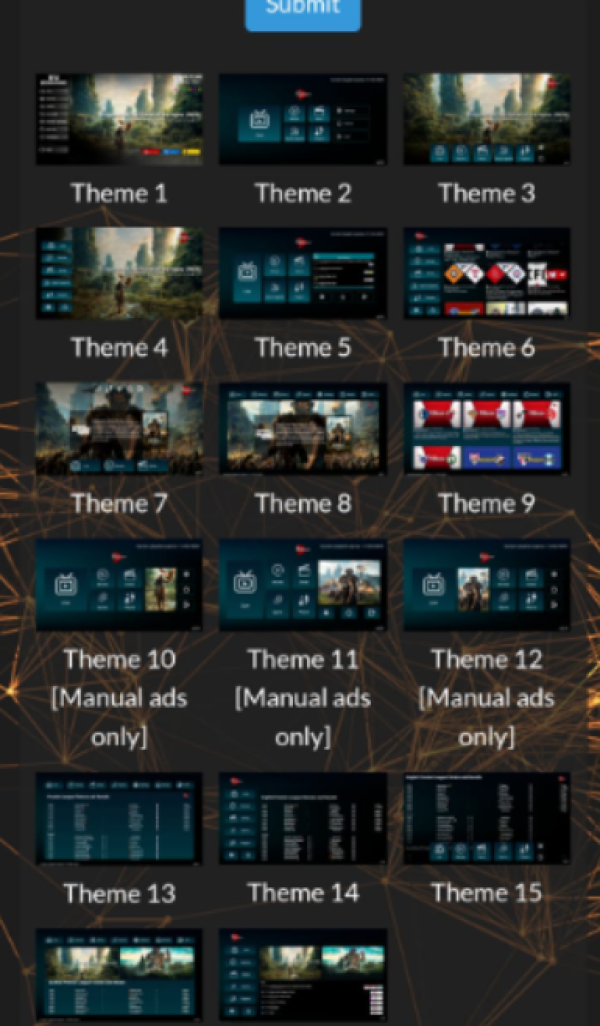 IBO 3.9 app  + PANEL   RTX app 17 layout    with 17 themes to choose